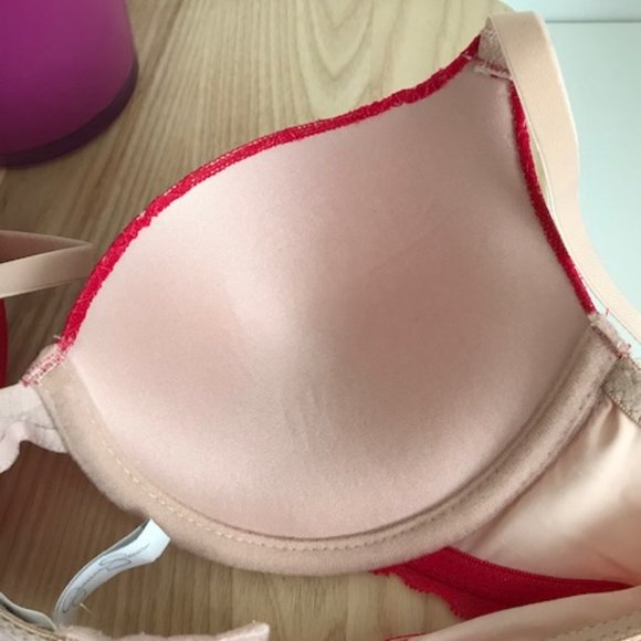 Jessica Simpson Red/Pink Underwire Padded Bra NWT - Picture 6 of 10